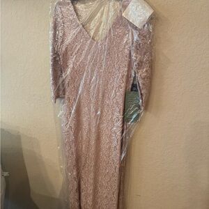 JCPenney Lace Dress in Soft Brown